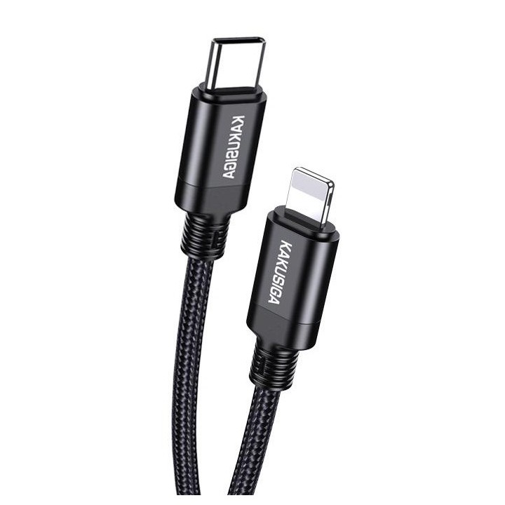 KAKUSIGA καλώδιο Lightning σε USB-C KSC-970, 27W, 480Mbps, 1m, μαύρο