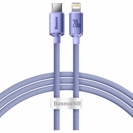 Baseus Crystal Shine Series Cable Type-C to Lightning 20W 1.2m Lilac(CAJY000205)