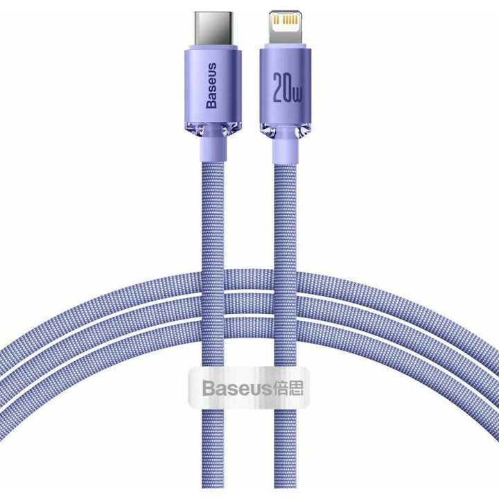 Baseus Crystal Shine Series Cable Type-C to Lightning 20W 1.2m Lilac(CAJY000205)