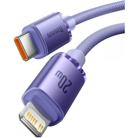 Baseus Crystal Shine Series Cable Type-C to Lightning 20W 1.2m Lilac(CAJY000205)