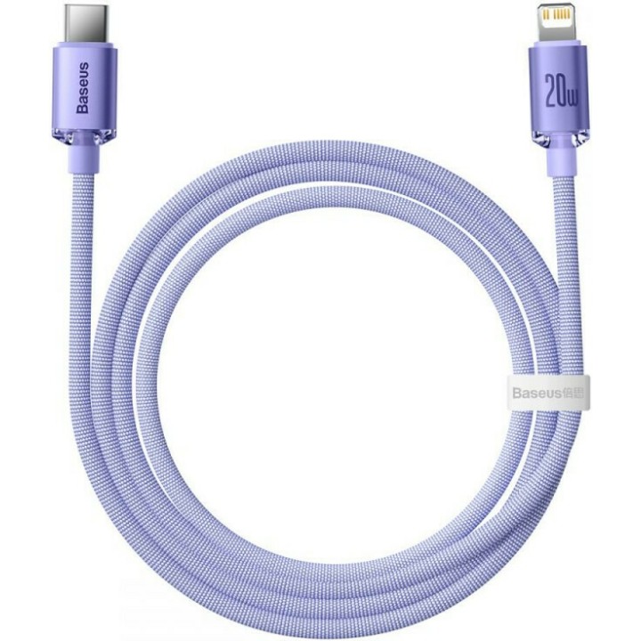 Baseus Crystal Shine Series Cable Type-C to Lightning 20W 1.2m Lilac(CAJY000205)