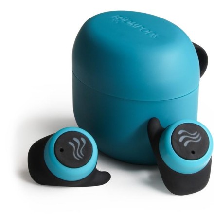 Boompods Soundwave In-ear Bluetooth Handsfree Ακουστικά με Αντοχή στον Ιδρώτα και Θήκη Φόρτισης Μπλέ