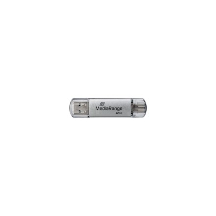 MediaRange USB 3.0 Combo Flash Drive with USB Type-C plug, 32GB (MR936)