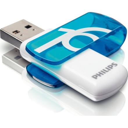 Philips Vivid 16GB USB 2.0 Stick Λευκό (FM16FD05B/00) (PHIFM16FD05B-00)