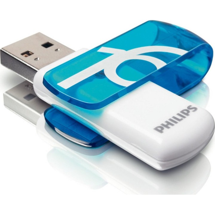 Philips Vivid 16GB USB 2.0 Stick Λευκό (FM16FD05B/00) (PHIFM16FD05B-00)