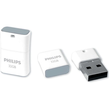 Philips Pico 32GB USB 2.0 Stick Γκρι (FM32FD85B/00) (PHIFM32FD85B-00)