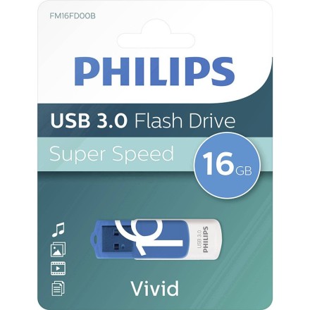 Philips 16GB USB 3.0 Stick Μπλέ (FM16FD00B/00) (PHIFM16FD00B-00)