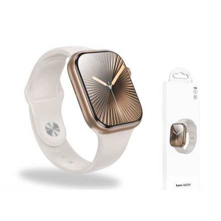 Hoco Smartwatch Bluetooth 2 ιντσών με λειτουργία κλήσεων και καρδιακού ρυθμού Χρυσό Y30