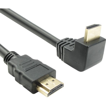 Καλώδιο HDMI αρσ. - HDMI αρσ με βύσμα - γωνία 90° 1,50 μέτρο V1.4