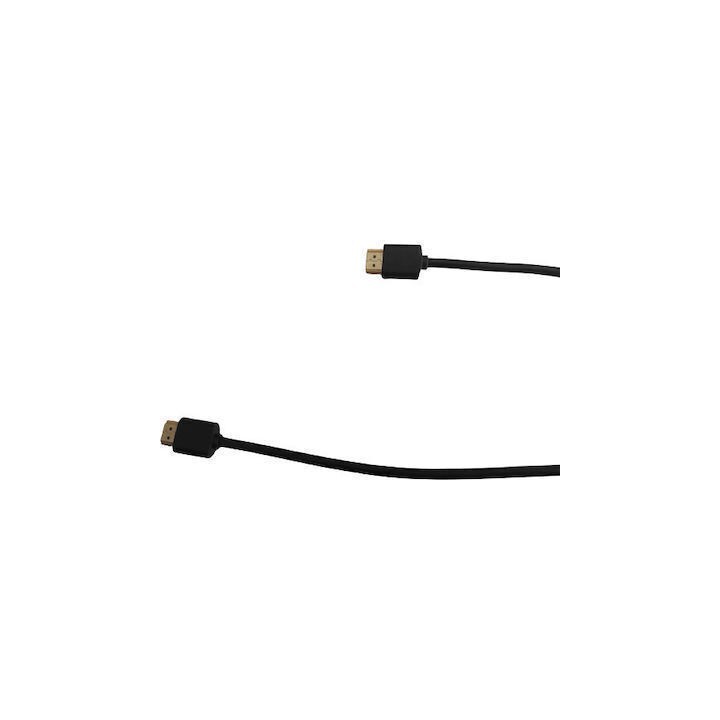 Καλώδιο HDMI Μ/Μ DeTech, 1.5m, BLACK SLIM(18135)