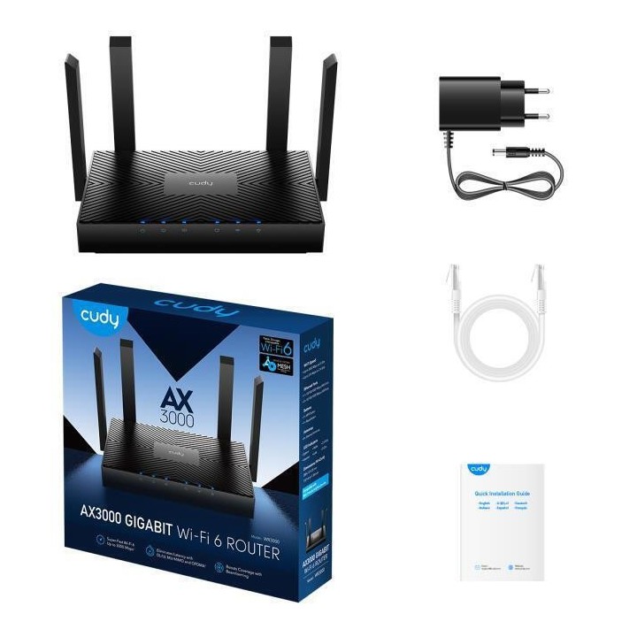 ACCESS POINT DUAL-BAND GIGABIT WI-FI6 AX3000 CUDY WR3000