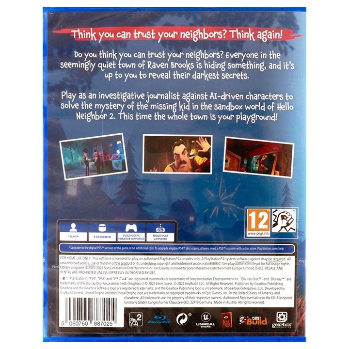 Hello Neighbor 2 PS4 Game
