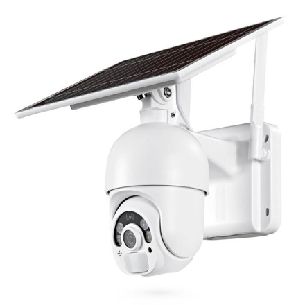 Smart security camera PST-S20-WiFi, 2.0Mp, PTZ, Solar panel, Outdoor, Wi-Fi, Tuya Smart, White Αδιάβροχη(91033)