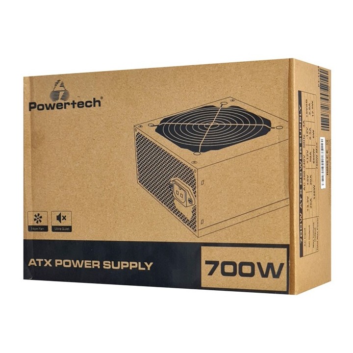 POWERTECH τροφοδοτικό για PC PT-1169, 700W, ATX, 140mm Fan