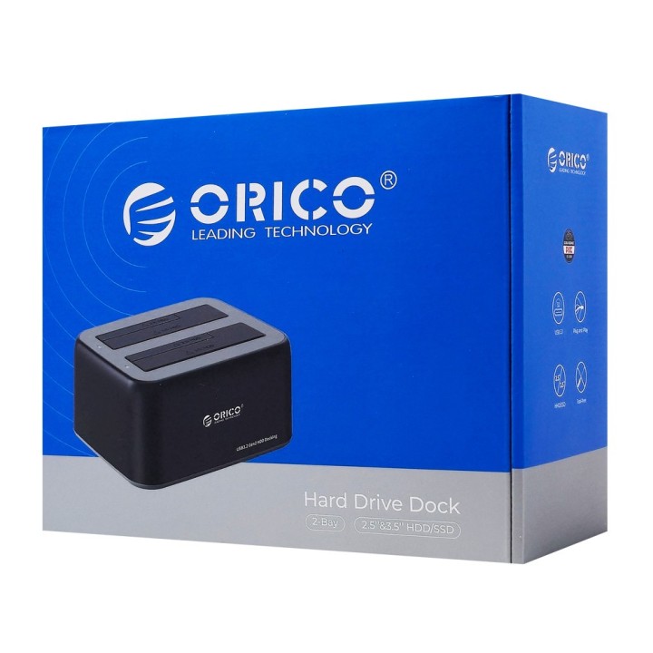 Orico Docking Station για 2 Σκληρούς Δίσκους SATA 2.5" / 3.5" με σύνδεση USB-C (6829C3-V1)
