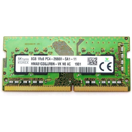HYNIX 8GB 1RX8 DDR4 SO-DIMM PC4-21300 2666MHZ Memory Module (HMA81GS6JJR8N-VK)