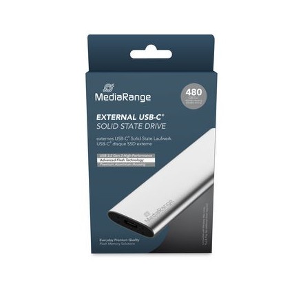 MediaRange Εξωτερικός Σκληρός Δίσκος SSD USB Type-C 240GB (Silver) (MR1101)