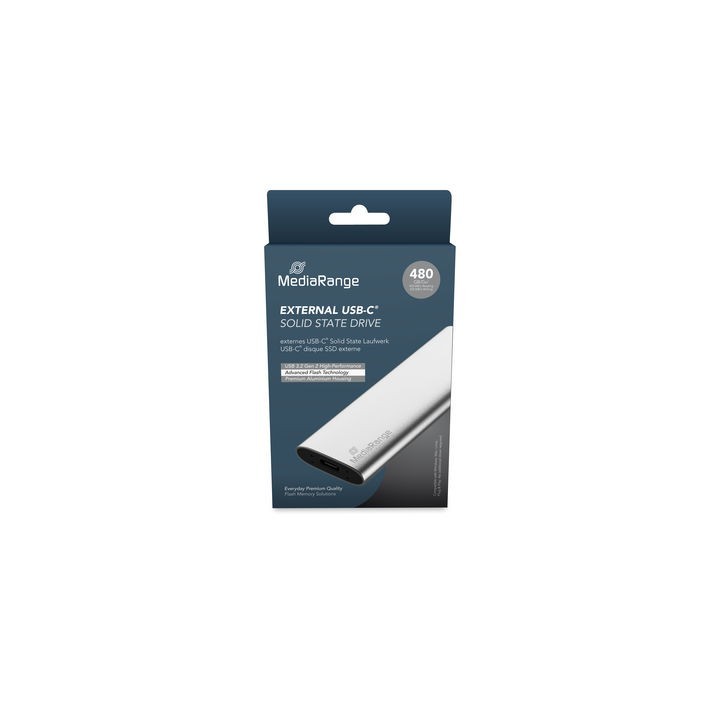 MediaRange Εξωτερικός Σκληρός Δίσκος SSD USB Type-C 240GB (Silver) (MR1101)