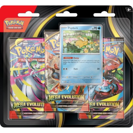 Pokemon TCG Mega Evolution - Psyduck 3-Booster Blister