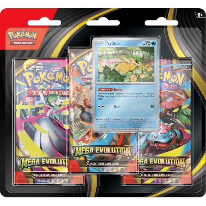 Pokemon TCG Mega Evolution - Psyduck 3-Booster Blister