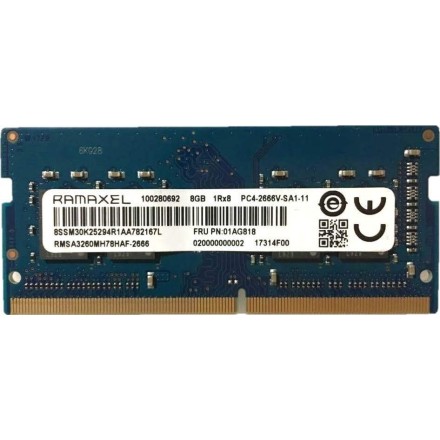 RAMAXEL 8GB RMSA3260ME78HAF-2666 GENUINE LAPTOP MEMORY PC4-2666V-SA1-11