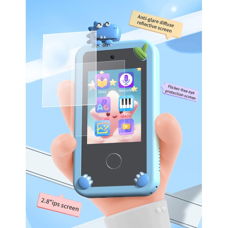 WOWKIDS παιδικό smartphone με κάμερα P1 Plus, 2.8" οθόνη αφής, μπλε