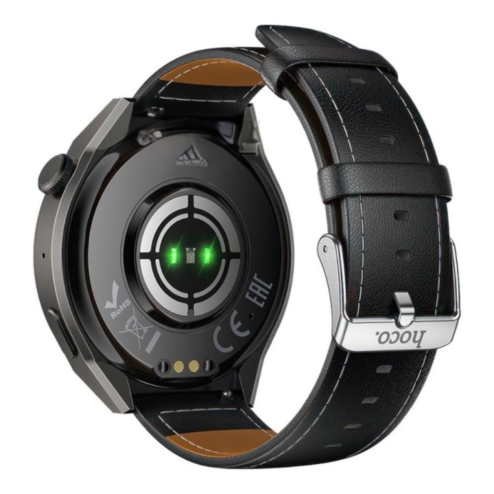 Hoco Y35 Smartwatch με Οθόνη IPS 1.46 IP67, Δυνατότητα Κλήσεων & Παλμογράφο (Μαύρο)