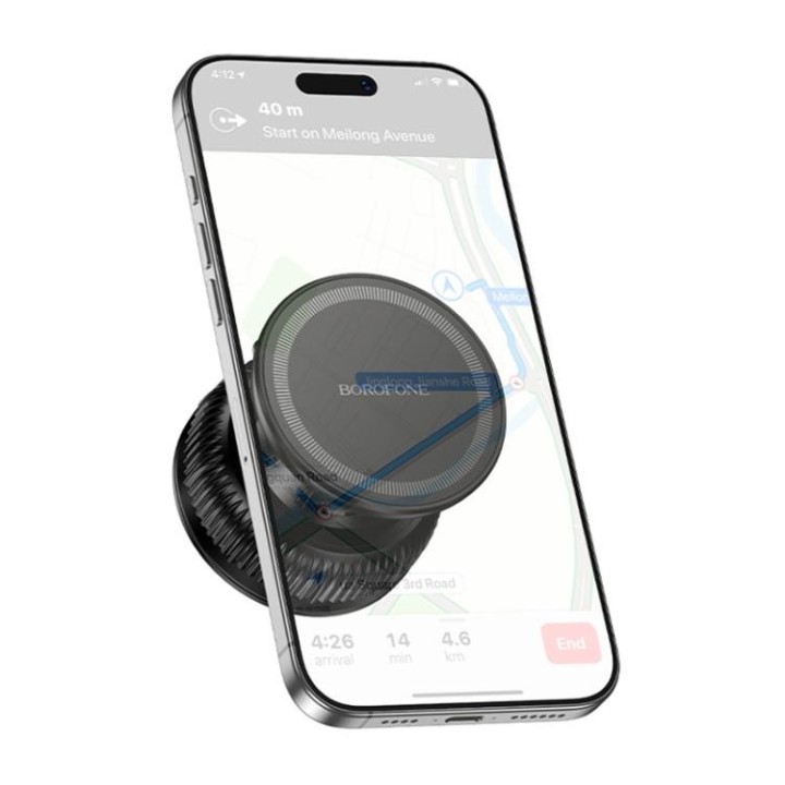 BOROFONE BH139 Rider Universal Vacuum Suction Cup Magnetic Phone Holder(Black)