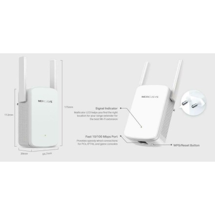 Mercusys ME30 v1 WiFi Extender Dual Band (2.4 & 5GHz) 1200Mbps V1.2