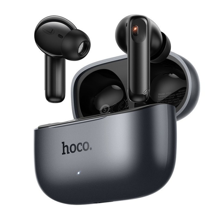 Hoco EQ27 ANC+ENC Bluetooth Earphones με Έξυπνο Μεταφραστή AI Μαύρο Μαύρα