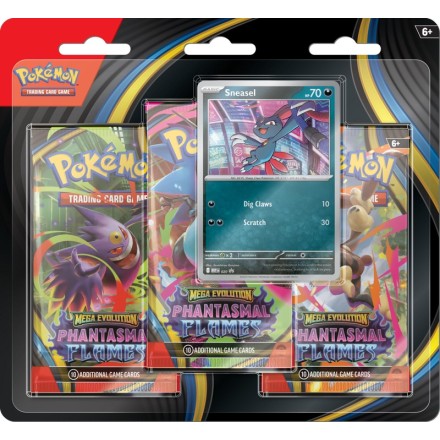 Pokemon Mega Evolution Phantasmal Flames 3 Pack Blister Sneasel