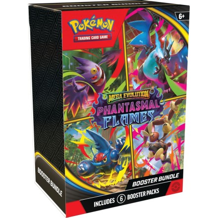 Pokemon TCG Mega Evolution: Phantasmal Flames - Booster Bundle(6 Packs)