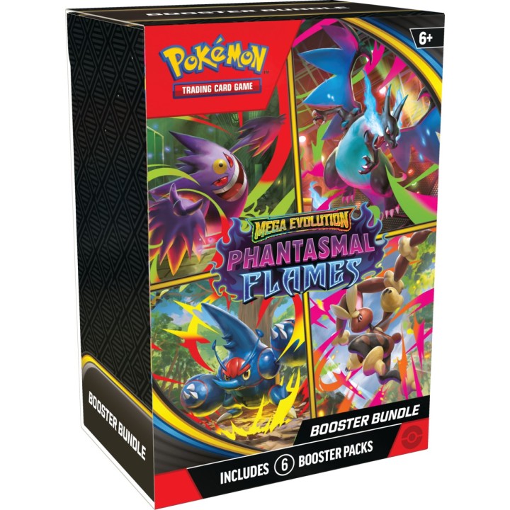 Pokemon TCG Mega Evolution: Phantasmal Flames - Booster Bundle(6 Packs)