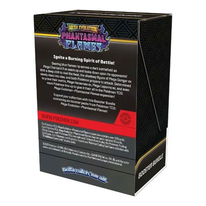 Pokemon TCG Mega Evolution: Phantasmal Flames - Booster Bundle(6 Packs)