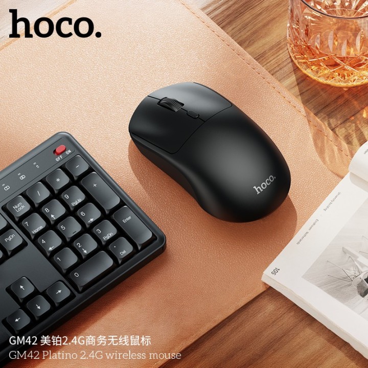 HOCO GM42 Platino 2.4G Wireless Mouse Black