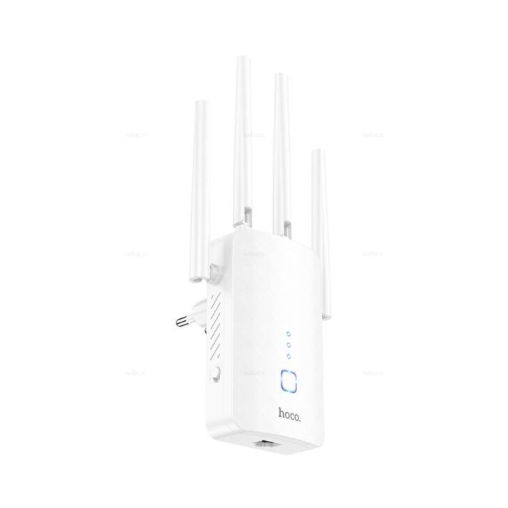 HOCO HI35 WiFi 4 Repeater 300Mbps Λευκό