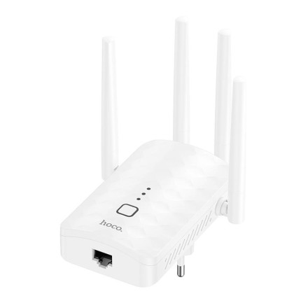HOCO HI35 WiFi 4 Repeater 300Mbps Λευκό