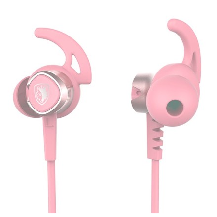 Sades Wings 20 In Ear Gaming Headset με σύνδεση 3.5mm Ροζ