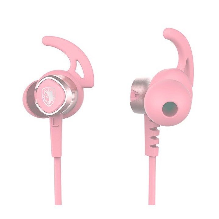Sades Wings 20 In Ear Gaming Headset με σύνδεση 3.5mm Ροζ