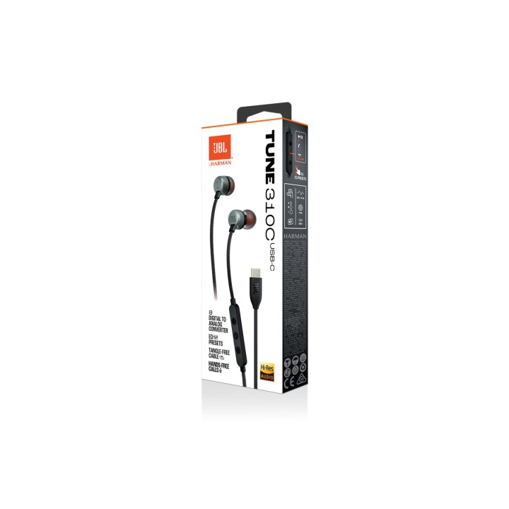 JBL Tune 310C, In-Ear Headphones, USB-C, Hi-Res, (Black)