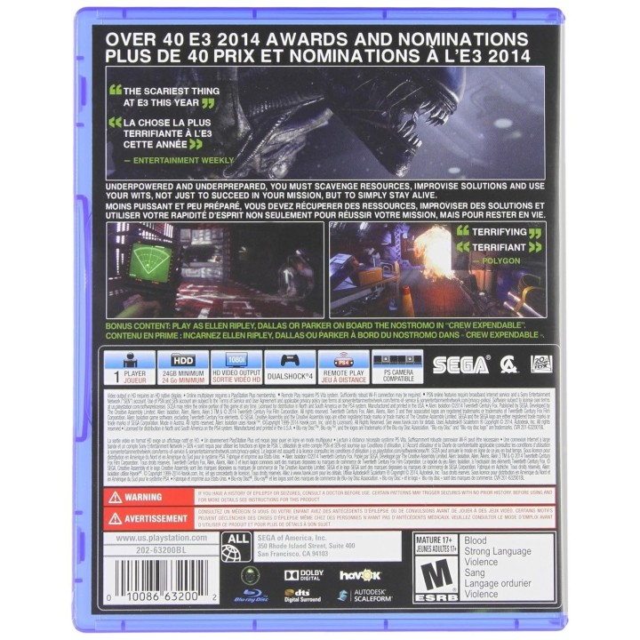 Alien: Isolation PS4 Game