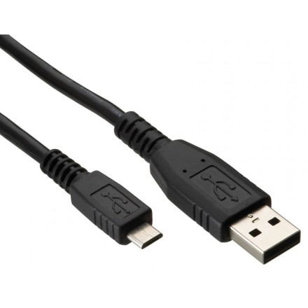 καλώδιο δεδομένων Micro USB AM to USB 1,0 Μέτρο DETECH Μαύρο(18025)