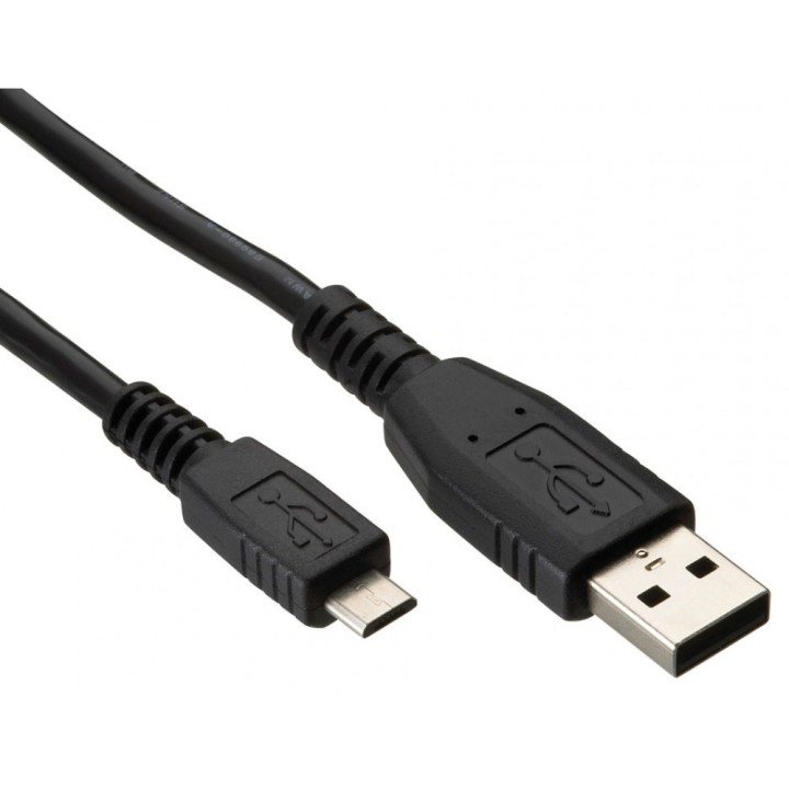 καλώδιο δεδομένων Micro USB AM to USB 1,0 Μέτρο DETECH Μαύρο(18025)