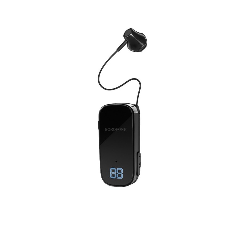 Borofone K60 In-ear Bluetooth Handsfree Ακουστικό Πέτου Μαύρο