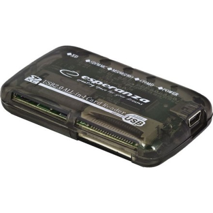 Esperanza Card Reader USB 2.0 για SD/microSD/MemoryStick/xD (EA117) (ESPEA117)