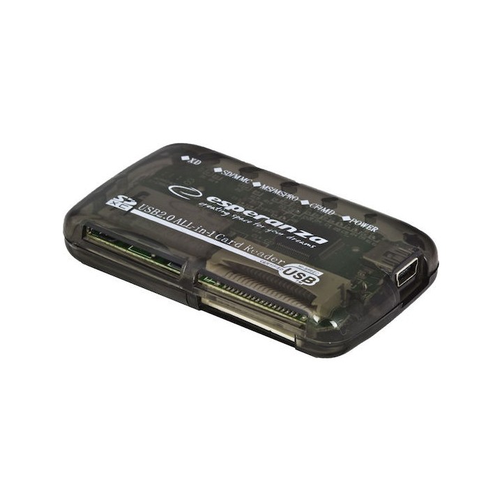 Esperanza Card Reader USB 2.0 για SD/microSD/MemoryStick/xD (EA117) (ESPEA117)