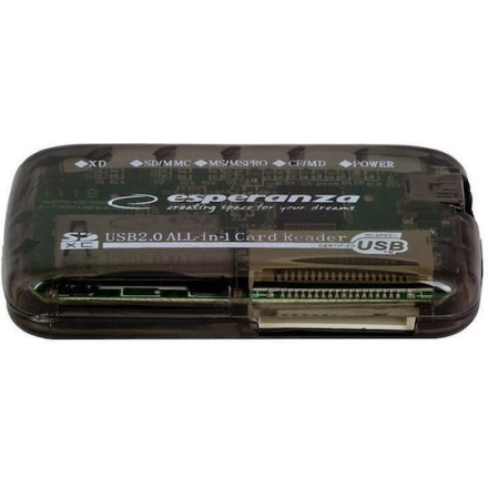 Esperanza Card Reader USB 2.0 για SD/microSD/MemoryStick/xD (EA117) (ESPEA117)