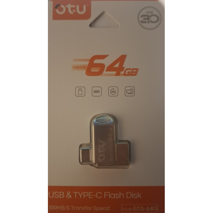 OTU USB High Speed Flash Disk 64GB Type C / USB 3.0 (E05-64G)