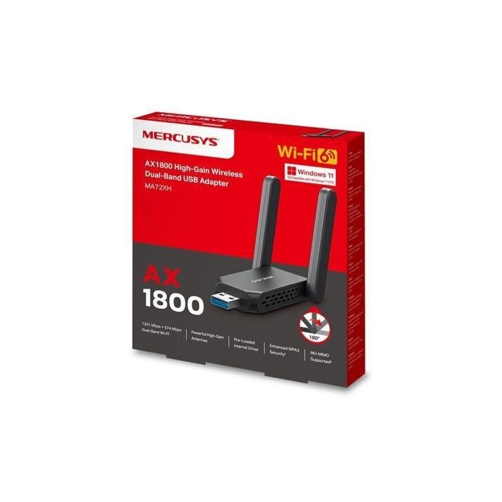 MERCUSYS ασύρματος USB αντάπτορας δικτύου MA72XH, AX1800, Dual Band, V.1.0