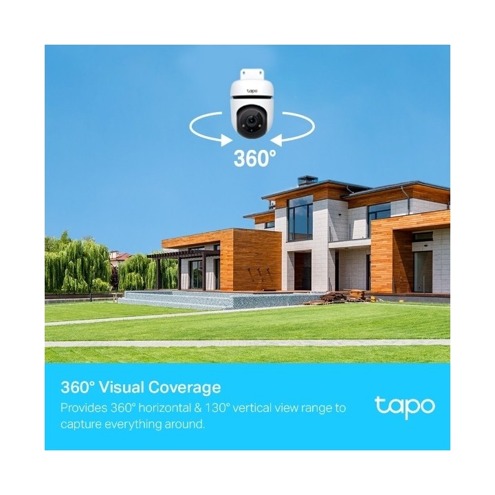 TP-LINK smart κάμερα Tapo C510W, 2K, PTZ, Wi-Fi, IP65, Ver 2.0